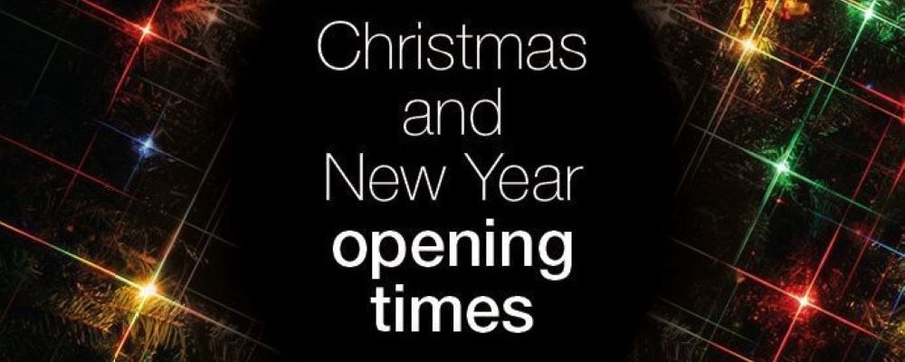 Christmas and New Year opening times